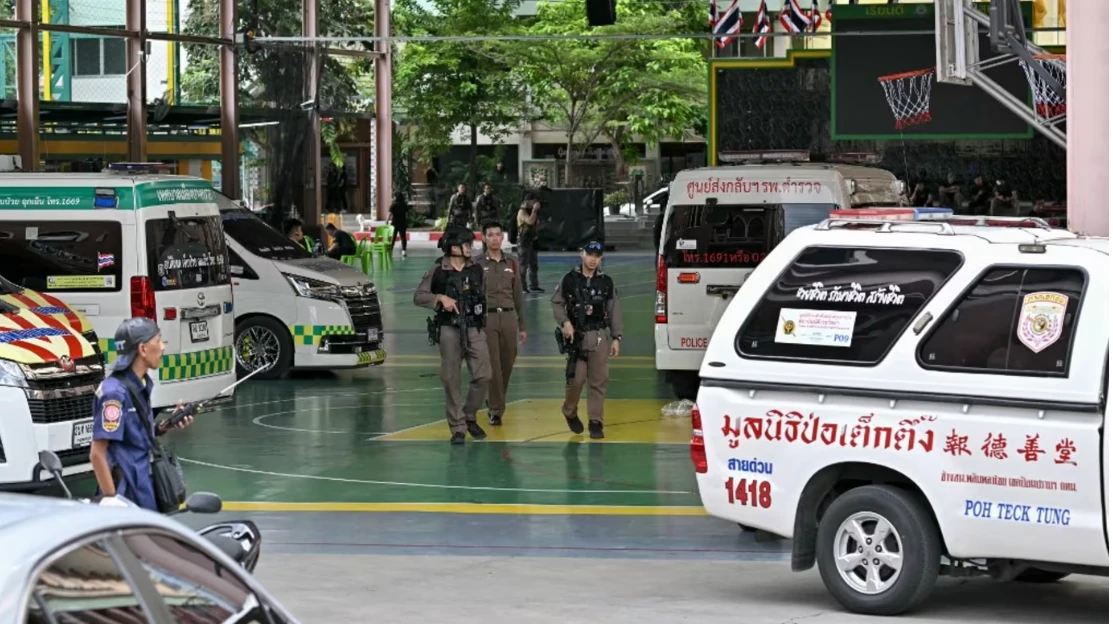 Một vụ xả súng xảy ra tại trường Debsirin Nonthaburi, một trường học nổi tiếng ở huyện Bang Kwa, tỉnh Nonthaburi, Thái Lan. (Ảnh: AFP)