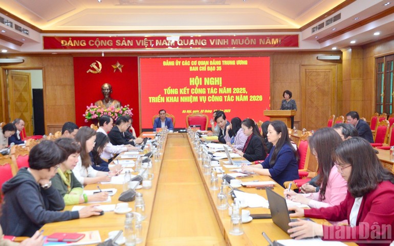 Ban Chỉ đạo 35 Đảng ủy các cơ quan Đảng Trung ương tổ chức hội nghị tổng kết công tác năm 2025, triển khai nhiệm vụ công tác năm 2026.