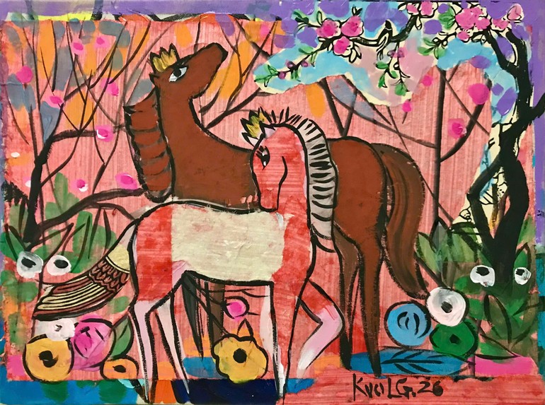 Hầu hết các bức tranh đều có màu sắc ấm áp.