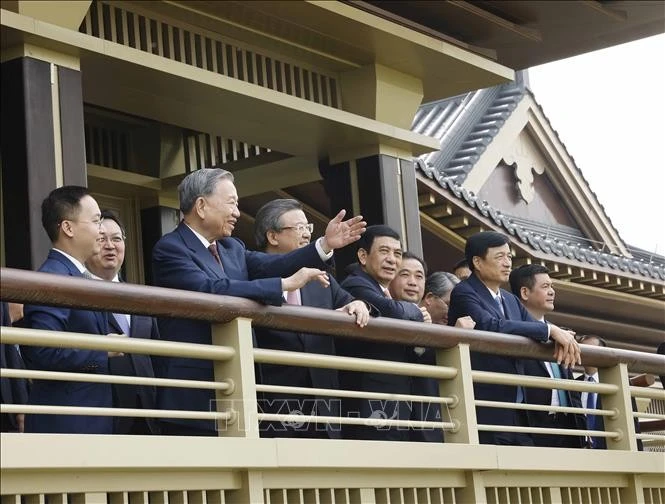 Tổng Bí thư, Chủ tịch nước Tô Lâm thăm khu vực xây dựng Khu khởi động của Khu mới Hùng An, tỉnh Hà Bắc.