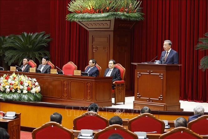 Tổng Bí thư Tô Lâm phát biểu.