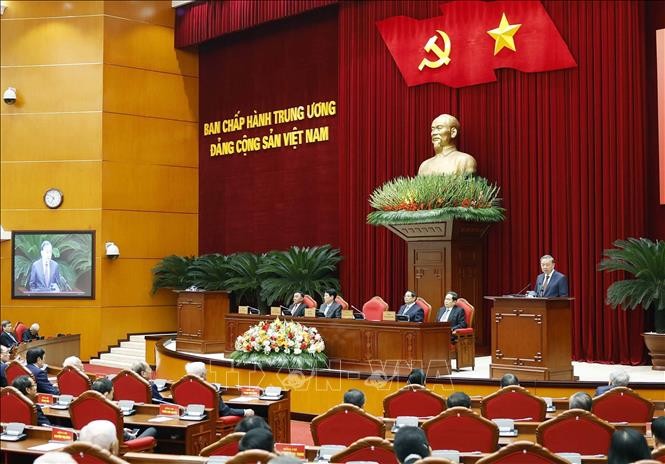 Tổng Bí thư Tô Lâm phát biểu.