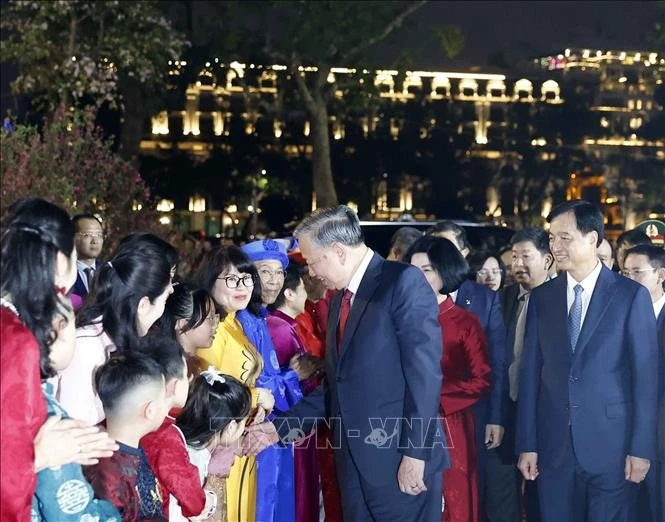 Tổng Bí thư Tô Lâm và đại biểu đại diện các tầng lớp nhân dân.