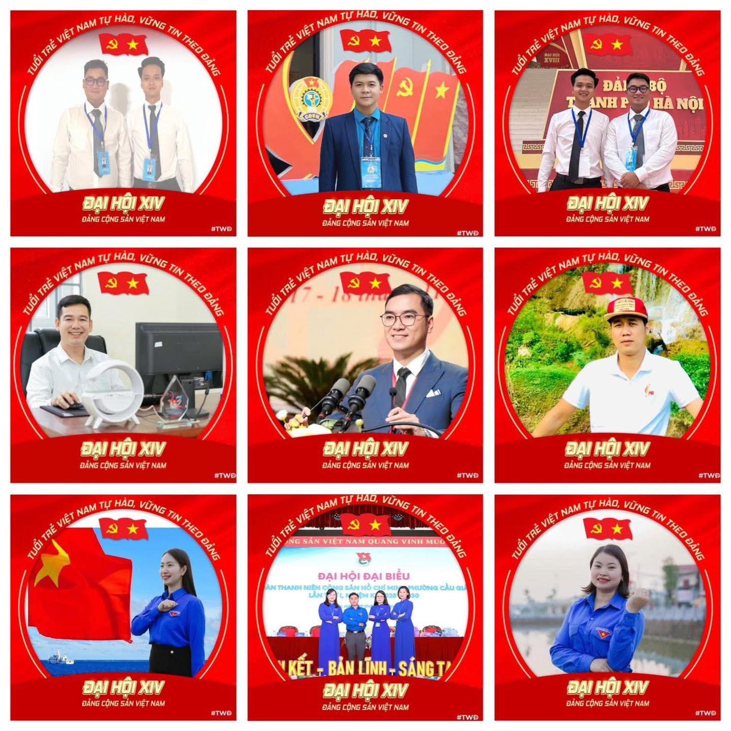 Tuổi trẻ cả nước đồng loạt "phủ đỏ" mạng xã hội thể hiện niềm tin yêu với Đảng quang vinh.