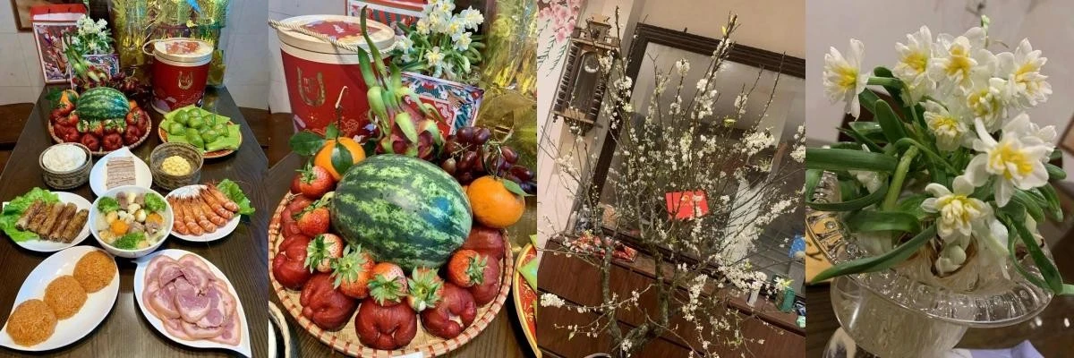 Với gia đình chị Hồng Vân, việc dọn dẹp, trang trí nhà cửa, hay nấu cỗ Tết có sự tham gia của tất cả các thành viên trong gia đình, mang lại không khí sum vầy, ấm cúng ngày Tết