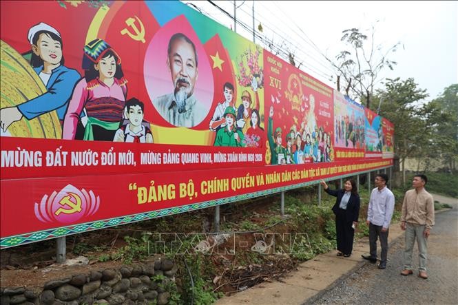 Xã vùng cao biên giới Tam Lư (Thanh Hóa) sẵn sàng cho ngày bầu cử. Ảnh: Khiếu Tư/TTXVN