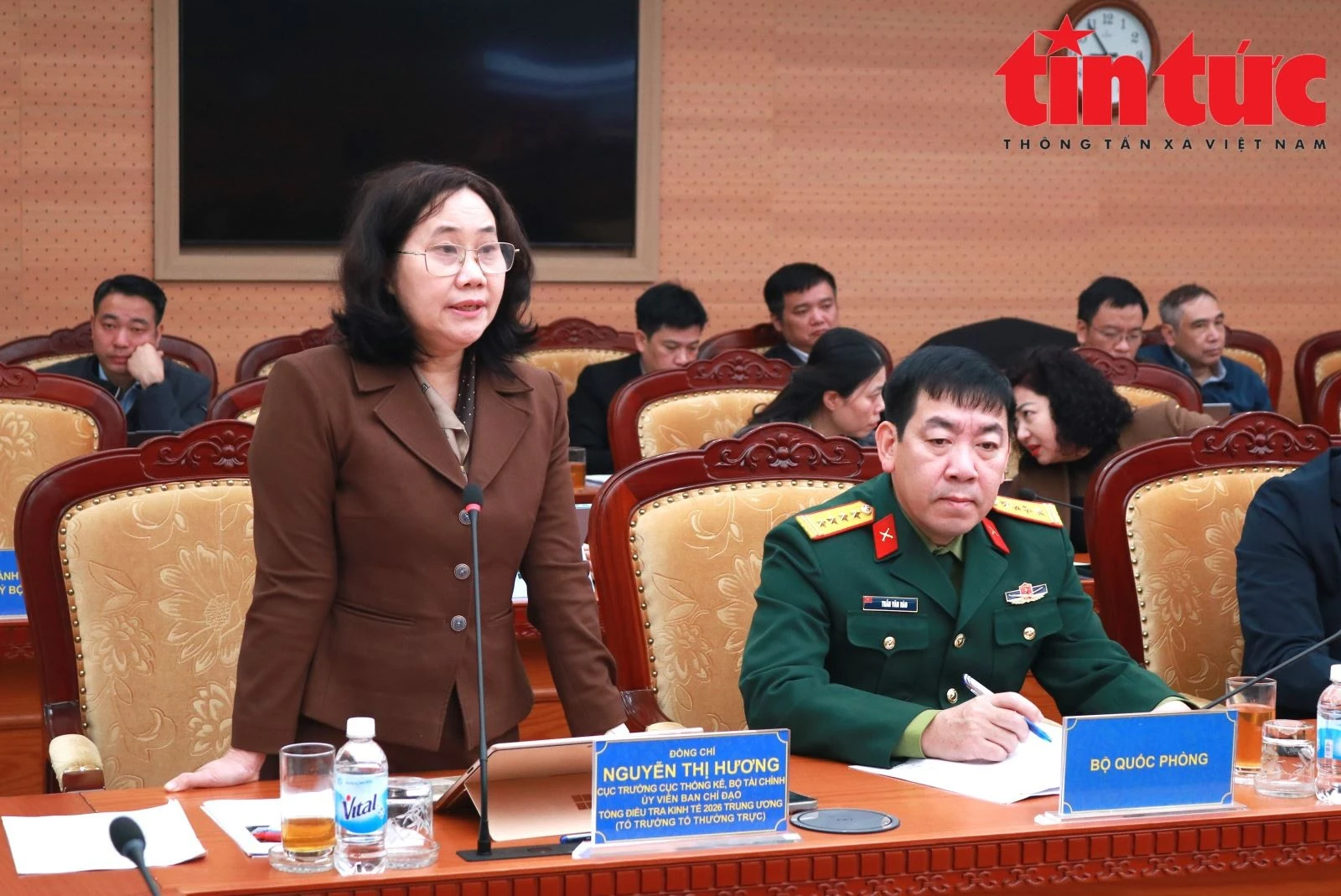 Cục trưởng Cục Thống kê, bà Nguyễn Thị Hương phát biểu tại hội nghị.