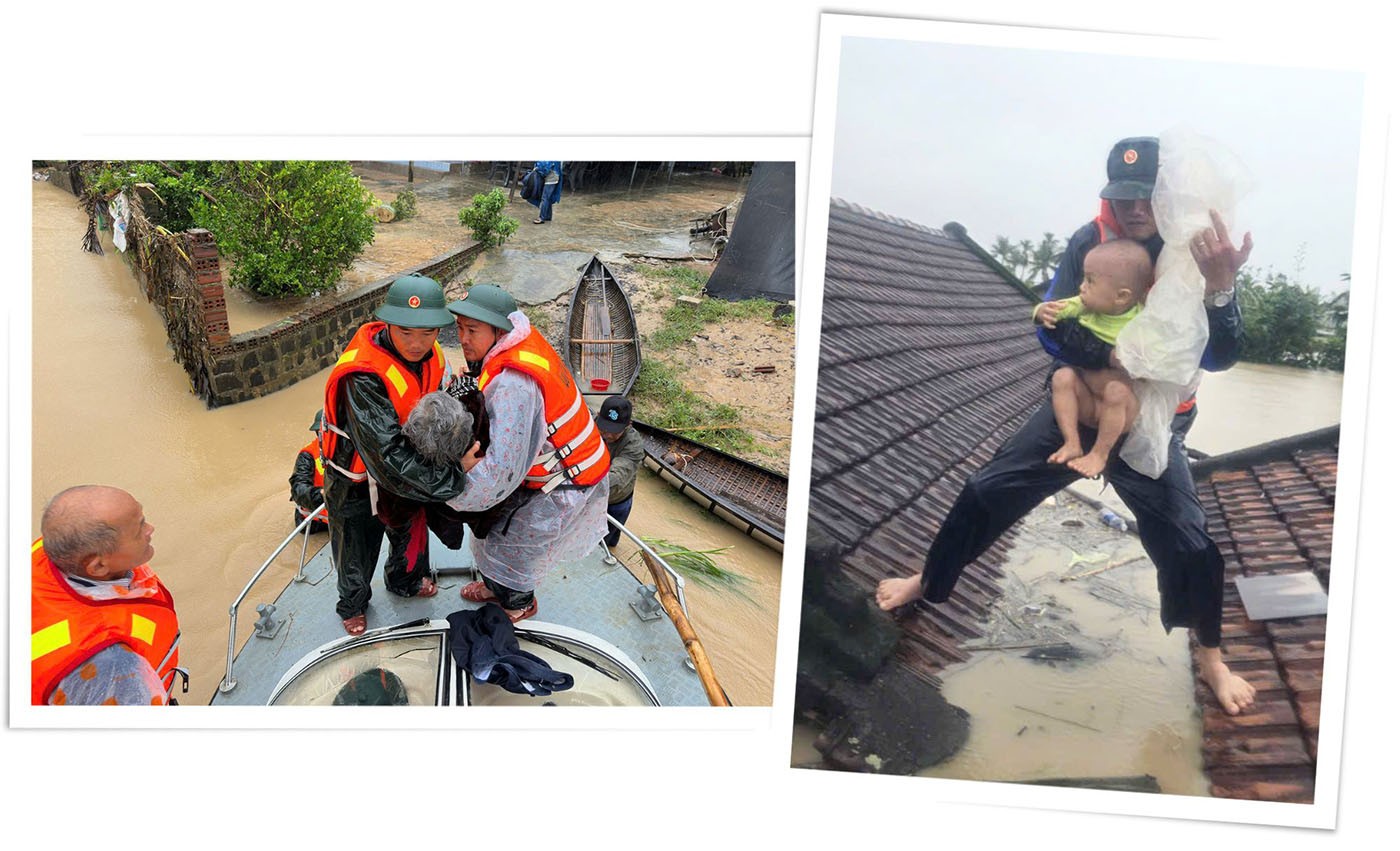 Cán bộ, chiến sĩ Bộ CHQS tỉnh Đắk Lắk tiếp cận những vị trí bị cô lập, kịp thời cứu người dân trong trận lũ lịch sử tháng 11-2025.