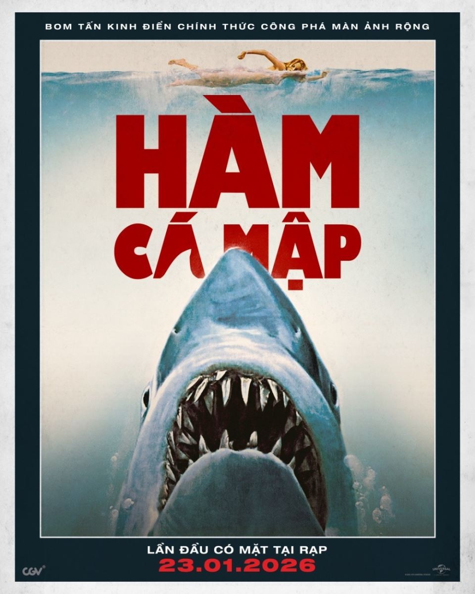 “Hàm cá mập”, tác phẩm kinh điển của đạo diễn Steven Spielberg trở lại.