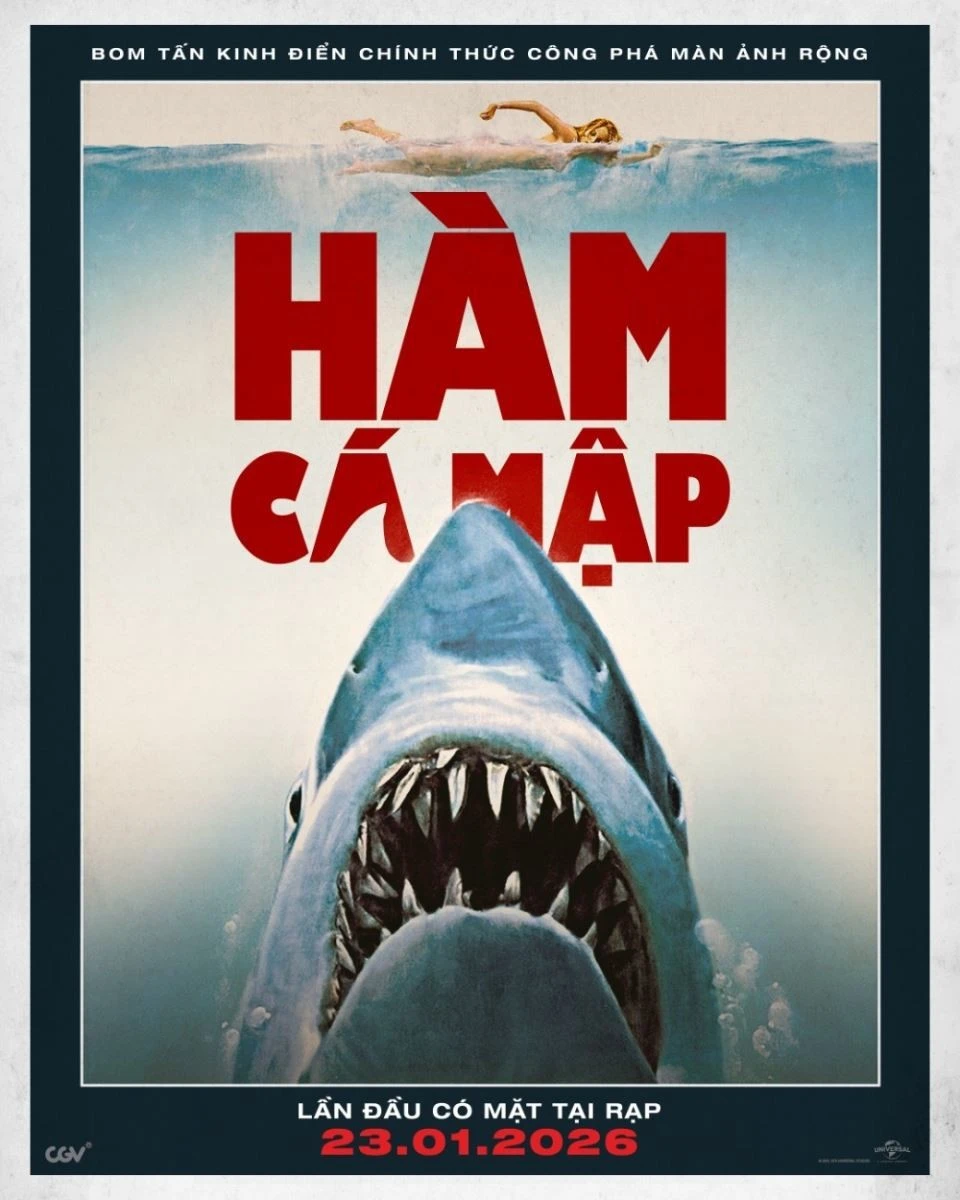 “Hàm cá mập”, tác phẩm kinh điển của đạo diễn Steven Spielberg trở lại.