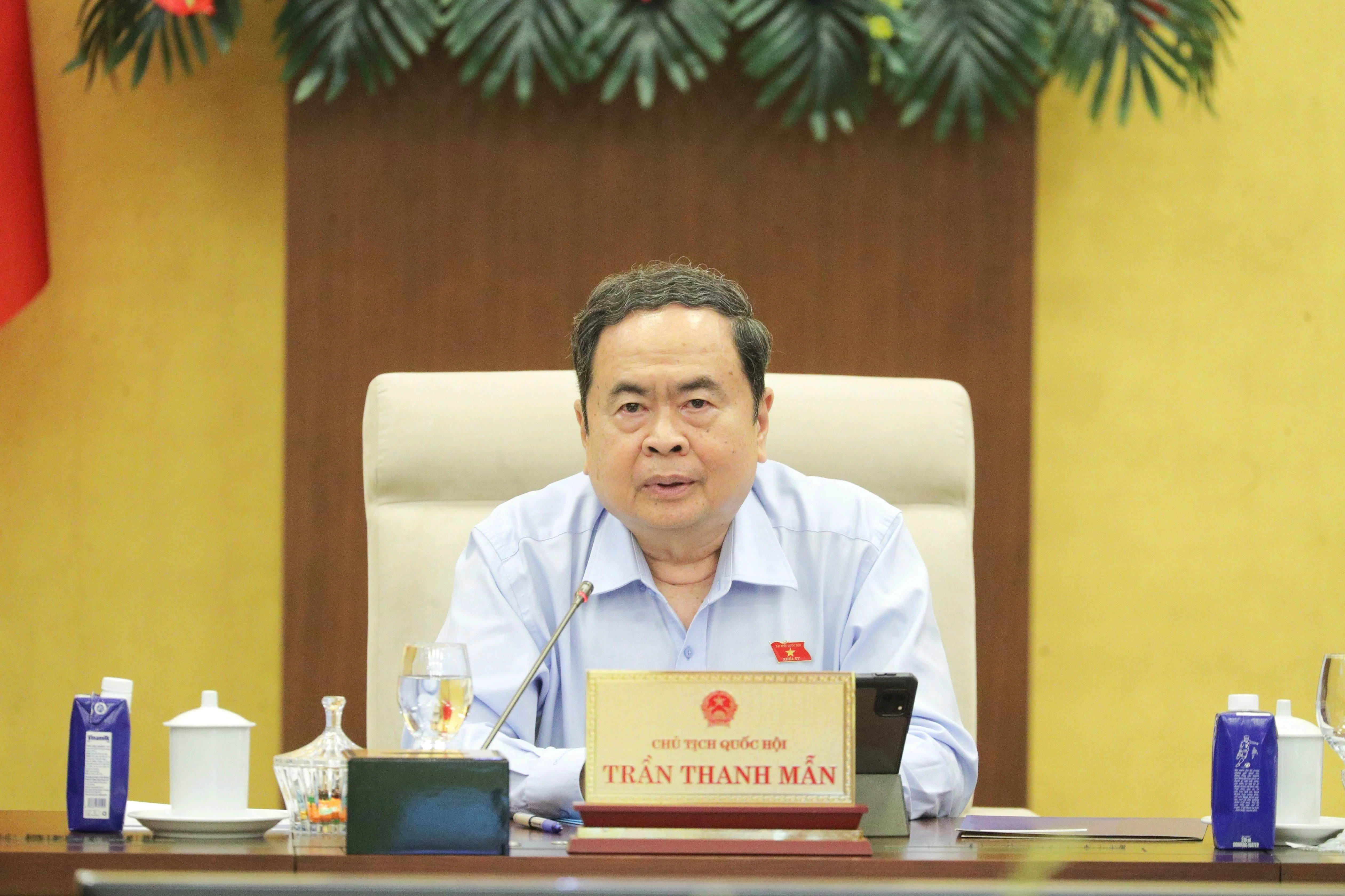 Chủ tịch Quốc hội Trần Thanh Mẫn chủ trì phiên họp.