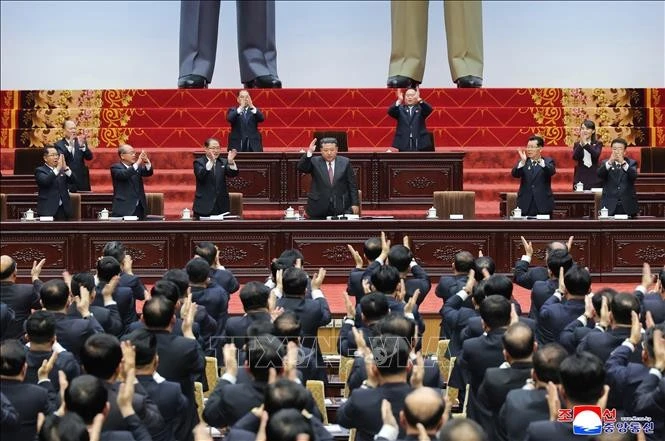 Nhà lãnh đạo Triều Tiên Kim Jong Un tại kỳ họp thứ nhất của Quốc hội tại Bình Nhưỡng, ngày 22/3/2026.