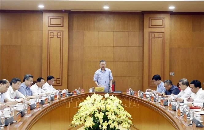 Tổng Bí thư, Chủ tịch nước Tô Lâm phát biểu chỉ đạo.