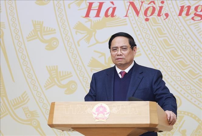 Thủ tướng Phạm Minh Chính chủ trì Hội nghị trực tuyến toàn quốc thúc đẩy đầu tư công năm 2025 và năm 2026.