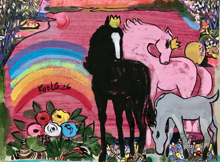 Gia đình ngựa với cảm xúc bình yên.