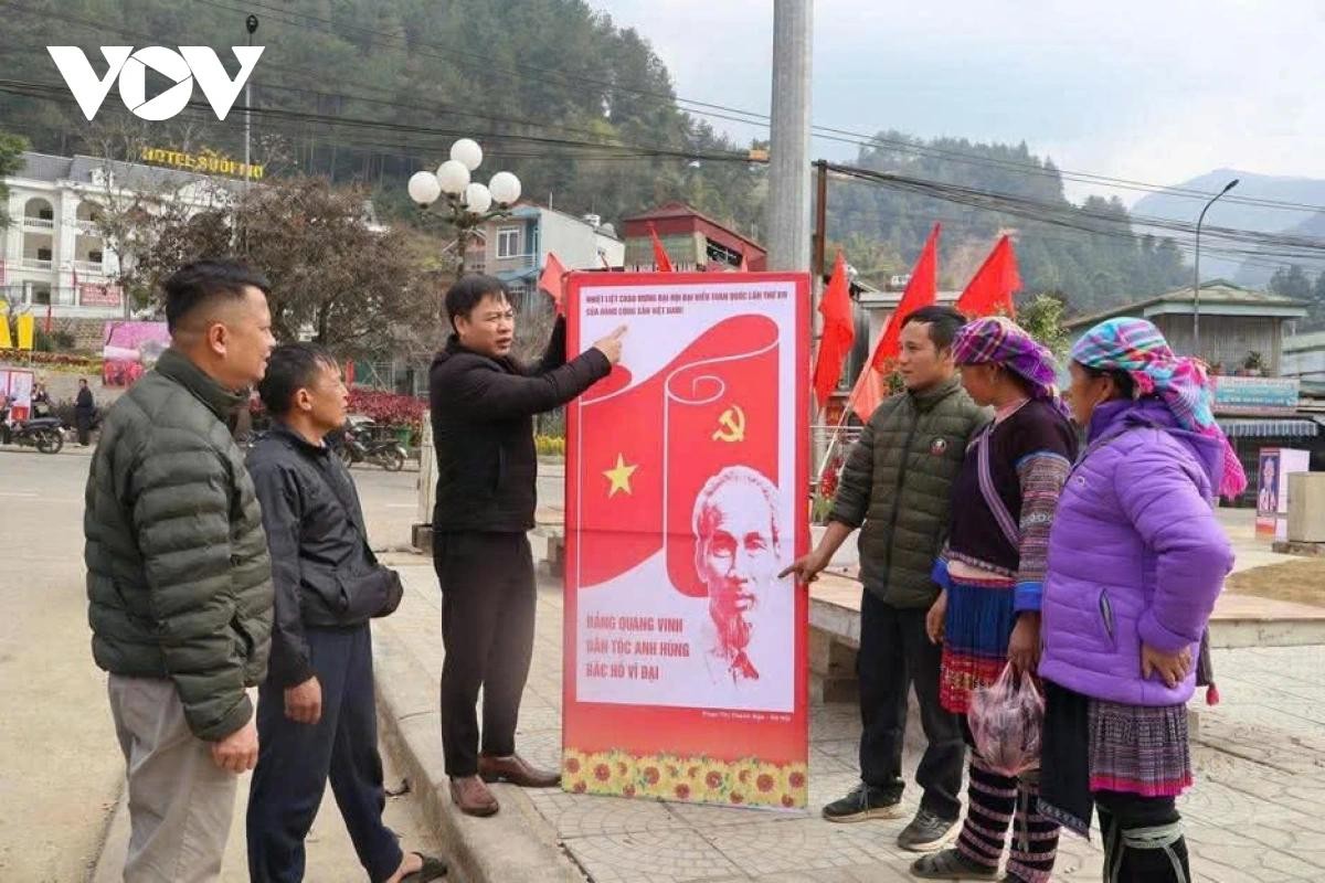 Không khí hưởng ứng Đại hội Đảng XIV lan tỏa khắp vùng cao Lào Cai.