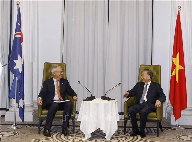 Tổng Bí thư, Chủ tịch nước Tô Lâm tiếp ông Nicolas Moore, Đặc phái viên của Chính phủ Australia về Đông Nam Á. Ảnh: Thống Nhất/TTXVN