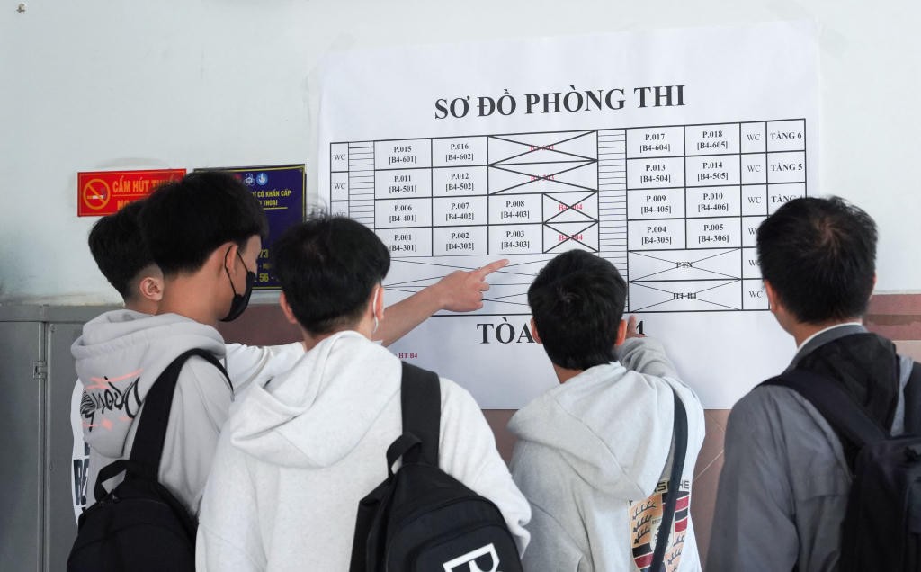 Thí sinh tham dự kỳ thi đánh giá năng lực do Đại học Quốc gia TPHCM tổ chức năm 2025.