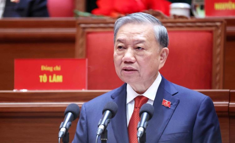 Tổng Bí thư Tô Lâm phát biểu bế mạc Đại hội XIV của Đảng.