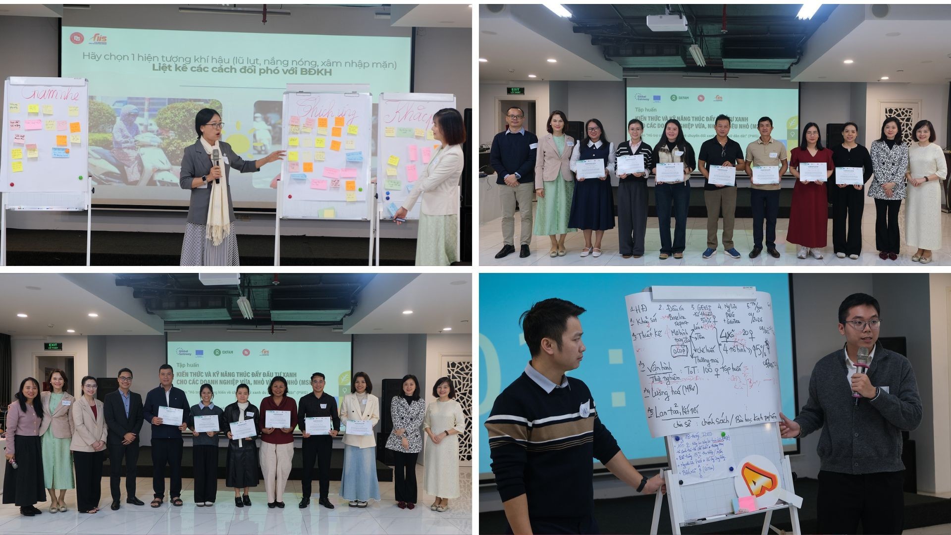 Một số hình ảnh tại tập huấn về kiến thức và kỹ năng thúc đẩy đầu tư xanh cho các doanh nghiệp vừa, nhỏ và siêu nhỏ thuộc dự án PWG.