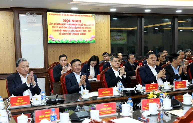 Tổng Bí thư Tô Lâm và các đại biểu dự hội nghị. (Ảnh: DUY LINH)