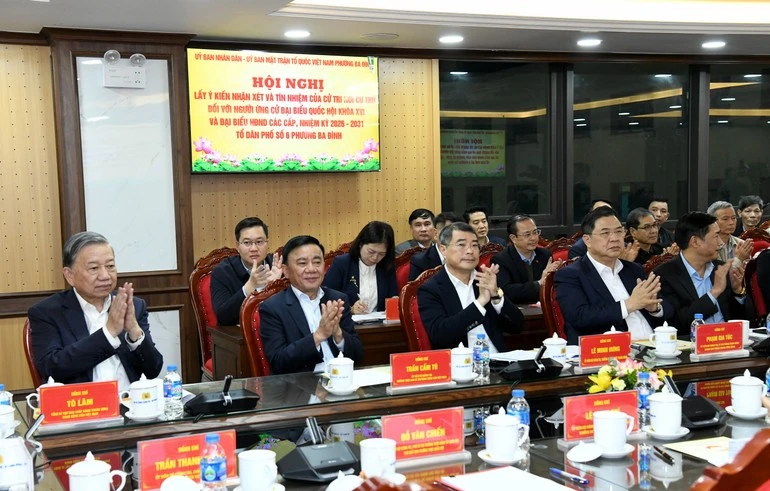 Tổng Bí thư Tô Lâm và các đại biểu dự hội nghị. (Ảnh: DUY LINH)