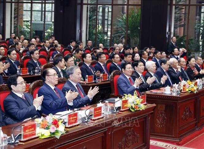 Tổng Bí thư Tô Lâm và các đại biểu tại Lễ kỷ niệm.