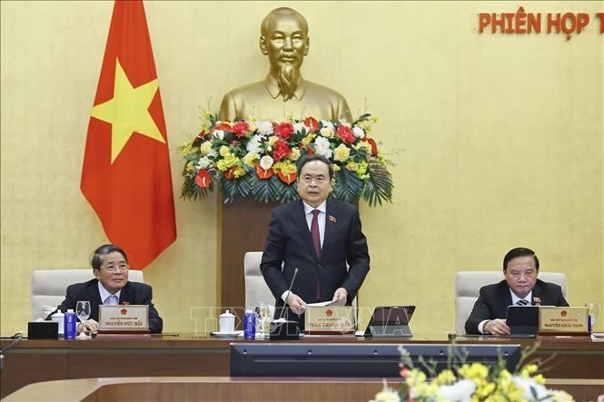 Chủ tịch Quốc hội Trần Thanh Mẫn phát biểu khai mạc Phiên họp.