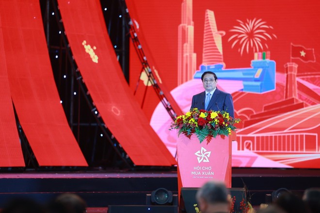 Thủ tướng Chính phủ Phạm Minh Chính phát biểu tại Lễ khai mạc Hội chợ.