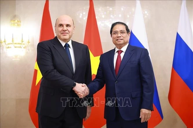 Thủ tướng Phạm Minh Chính hội đàm với Thủ tướng Liên bang Nga Mikhail Mishustin.