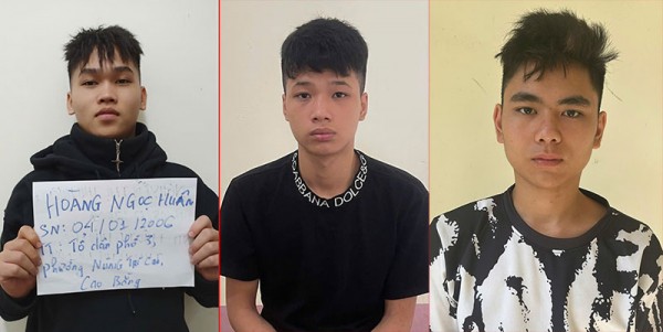 Các đối tượng Hoàng Ngọc Huân, Phạm Quang Linh và Bế Lý Hà Nam.