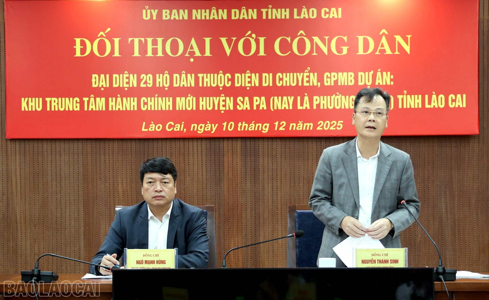 Товарищ Нгуен Тхань Синь – заместитель председателя Народного комитета провинции, заместитель руководителя целевой группы – выступил с речью на диалоге. baolaocai-bl_sp2.jpg