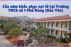 Cần sớm khắc phục sạt lở tại Trường THCS số 1 Phố Ràng (Bảo Yên)