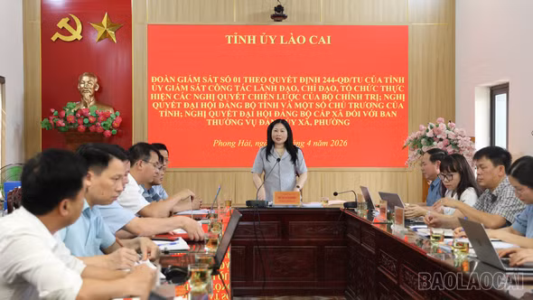 Đoàn giám sát số 01 của Tỉnh ủy làm việc tại xã Phong Hải