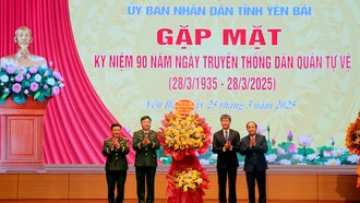 Yên Bái gặp mặt kỷ niệm 90 năm Ngày truyền thống Dân quân tự vệ