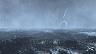 Dự báo gió mạnh và mưa giông trên biển.