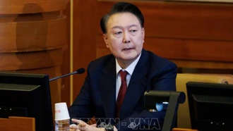 Cựu Tổng thống Yo&#111;n Suk Yeol tại Tòa án Hiến pháp ở thủ đô Seoul, Hàn Quốc, ngày 23/1/2025. Ảnh tư liệu