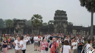 Thái Lan đã chặn khách du lịch xuất cảnh đến Campuchia. Ảnh minh họa: Seng Mengheng.