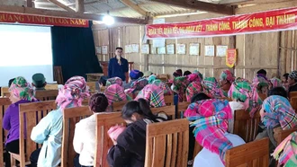 Quang cảnh lớp tập huấn.
