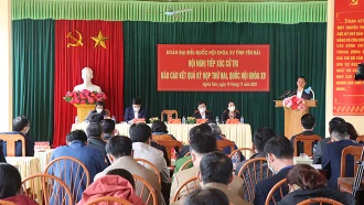 Bí thư Tỉnh ủy, Trưởng đoàn ĐBQH tỉnh Đỗ Đức Duy tiếp xúc cử tri huyện Văn Chấn
