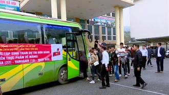 Trung tâm Dịch vụ việc làm tỉnh đưa lao động tham gia thi tuyển XKLĐ tại Nhật Bản.