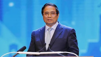 Thủ tướng Phạm Minh Chính phát biểu tại Hội nghị thượng đỉnh P4G, ngày 16/4.