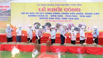 Bí thư Tỉnh ủy Đỗ Đức Duy dự khởi công Dự án đầu tư xây dựng công trình nâng cấp tuyến đường Xuân Ái - Viễn Sơn - Yên Phú - Yên Hợp (Văn Yên)