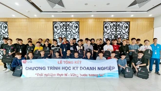 Students of Yen Bai Vocati&#111;nal College participating in the practical experience program of the enterprise semester in Hai Ph&#111;ng City.