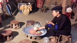 Nghi thức cúng tr&#111;ng Lễ mừng cơm mới của người Mông Mù Cang Chải.