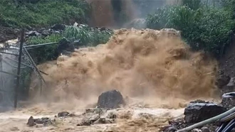 Cảnh báo lũ quét, sạt lở đất do mưa lớn ở 8 tỉnh Bắc Bộ ngày 23/6. Ảnh minh họa
