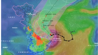 Dự báo mới nhất về đường đi và vùng ảnh hưởng của bão số 1.