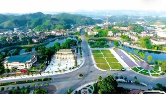 Mạng lưới đường giao thông khu trung tâm thành phố Yên Bái.