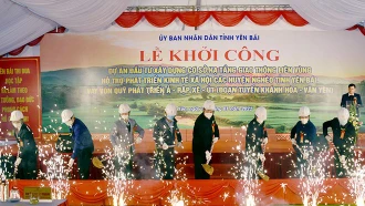 Khởi công Dự án đầu tư xây dựng cơ sở hạ tầng giao thông liên vùng hỗ trợ phát triển kinh tế - xã hội các huyện nghèo tỉnh Yên Bái, đoạn tuyến Khánh Hòa - Văn Yên