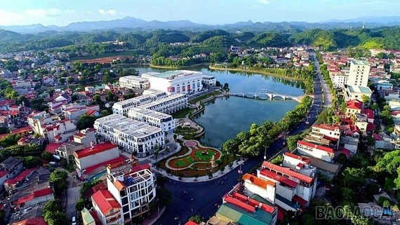 Một góc trung tâm tỉnh Lào Cai hôm nay. (Ảnh Phan Tuấn)